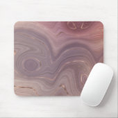 Mauve Strata | Dusty Pink und Rose Gold Agate Mousepad (Mit Mouse)