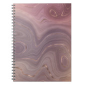 Mauve Strata | Dusty Pink und Rose Gold Agate Notizblock (Vorderseite)