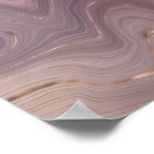 Mauve Strata | Dusty Pink und Rose Gold Agate Poster (Ecke)