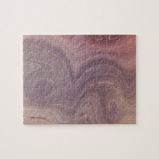 Mauve Strata | Dusty Pink und Rose Gold Agate Puzzle (Horizontal)