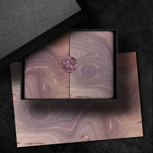 Mauve Strata | Dusty Pink und Rose Gold Agate Seidenpapier