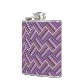 Mauve Streifen diagonales Webmuster Flachmann (Links)