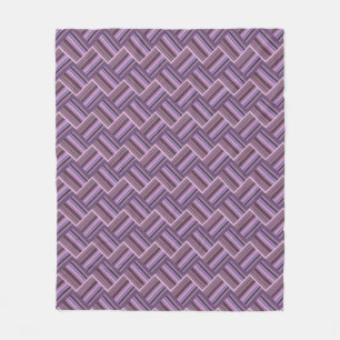 Mauve Streifen diagonales Webmuster Fleecedecke