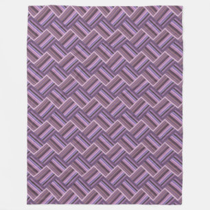 Mauve Streifen diagonales Webmuster Fleecedecke