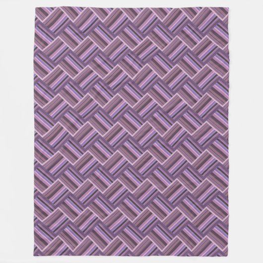 Mauve Streifen diagonales Webmuster Fleecedecke (Vorderseite)