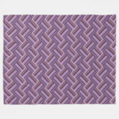 Mauve Streifen diagonales Webmuster Fleecedecke (Vorderseite (Horizontal))