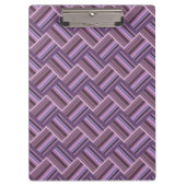 Mauve Streifen diagonales Webmuster Klemmbrett (Vorderseite)