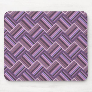 Mauve Streifen diagonales Webmuster Mousepad