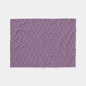 Mauve Streifen-Doppelwebermuster Fleecedecke (Vorderseite (Horizontal))