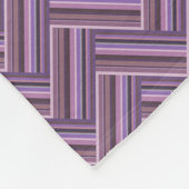 Mauve Streifen-Doppelwebermuster Fleecedecke (Ecke)