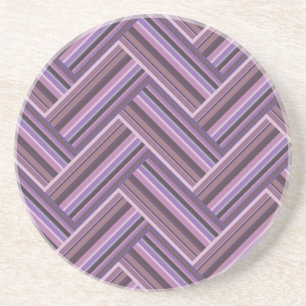 Mauve Streifen-Doppelwebermuster Getränkeuntersetzer