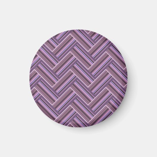 Mauve Streifen-Doppelwebermuster Magnet (Vorne)