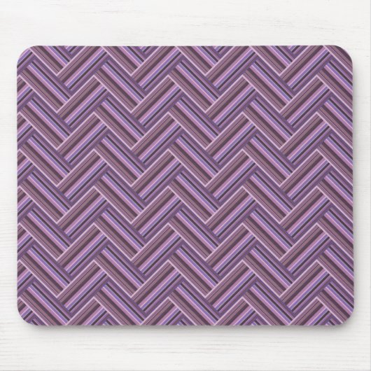 Mauve Streifen-Doppelwebermuster Mousepad (Vorne)