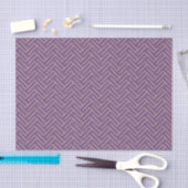 Mauve Streifen-Doppelwebermuster Seidenpapier (Handwerk)