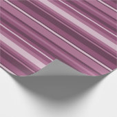 Mauve Streifen Geschenkpapier (Ecke)