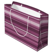 Mauve Streifen Große Geschenktüte (Rückseite Schrägansicht)