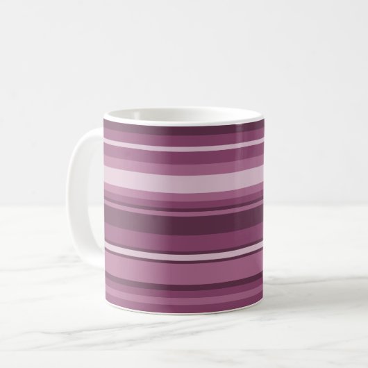 Mauve Streifen Kaffeetasse (Vorderseite Links)
