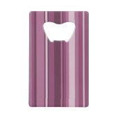 Mauve Streifen Kreditkarten Flaschenöffner (Vorderseite)