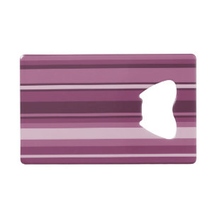 Mauve Streifen Kreditkarten Flaschenöffner