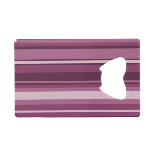 Mauve Streifen Kreditkarten Flaschenöffner (Rückseite Horizontal)