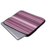 Mauve Streifen Laptopschutzhülle (Vorne Knopf)