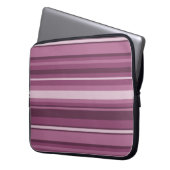 Mauve Streifen Laptopschutzhülle (Vorderseite Links)