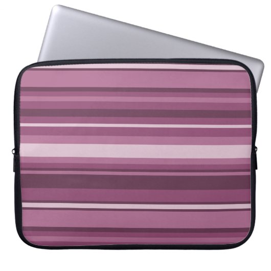 Mauve Streifen Laptopschutzhülle (Vorderseite)