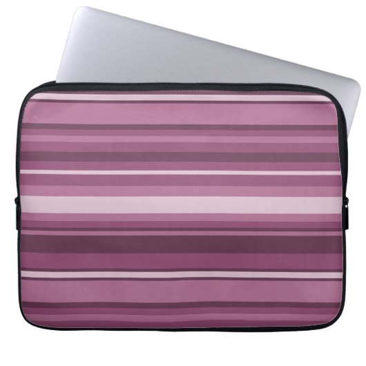Mauve Streifen Laptopschutzhülle (Vorderseite)