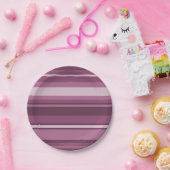Mauve Streifen Pappteller (Party)