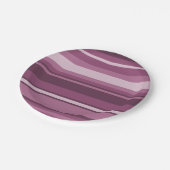Mauve Streifen Pappteller (Schrägansicht)