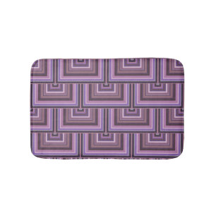 Mauve Streifen quadratische Skala Muster Badematte