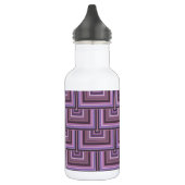Mauve Streifen quadratische Skala Muster Edelstahlflasche (Links)