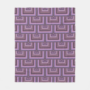 Mauve Streifen quadratische Skala Muster Fleecedecke