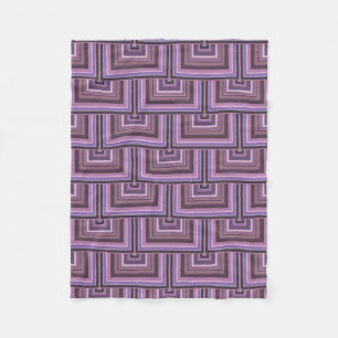 Mauve Streifen quadratische Skala Muster Fleecedecke
