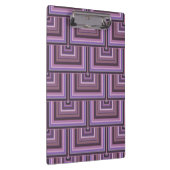 Mauve Streifen quadratische Skala Muster Klemmbrett (Rechts)