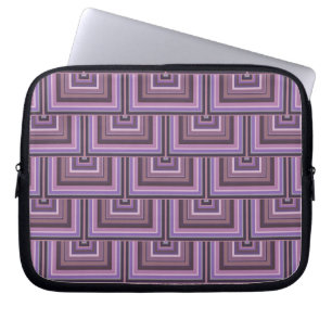 Mauve Streifen quadratische Skala Muster Laptopschutzhülle