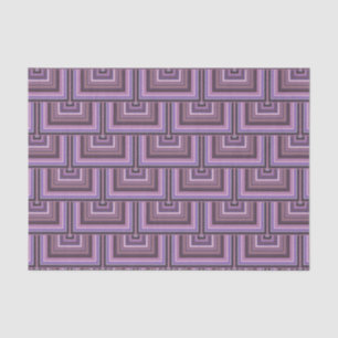 Mauve Streifen quadratische Skala Muster Seidenpapier