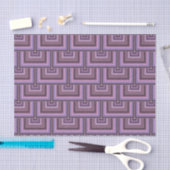 Mauve Streifen quadratische Skala Muster Seidenpapier (Handwerk)