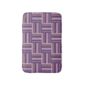 Mauve Streifen Webmuster Badematte (Vorderseite Vertikal)