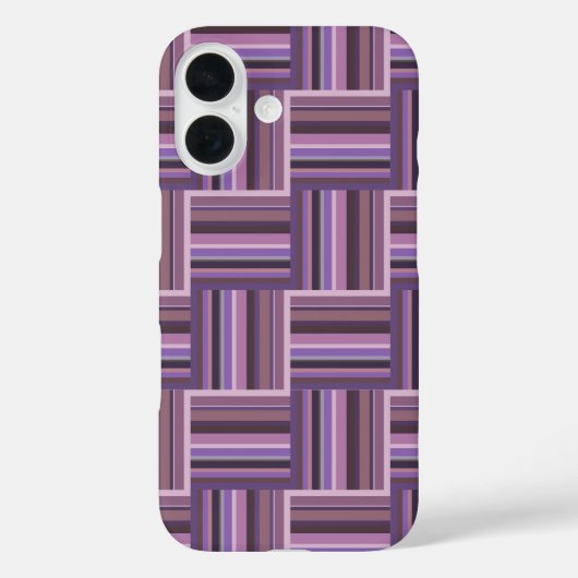 Mauve Streifen Webmuster Case-Mate iPhone Hülle (Rückseite)