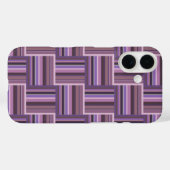 Mauve Streifen Webmuster Case-Mate iPhone Hülle (Rückseite (Horizontal))