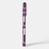 Mauve Streifen Webmuster Case-Mate iPhone Hülle (Rückseite / Rechts)