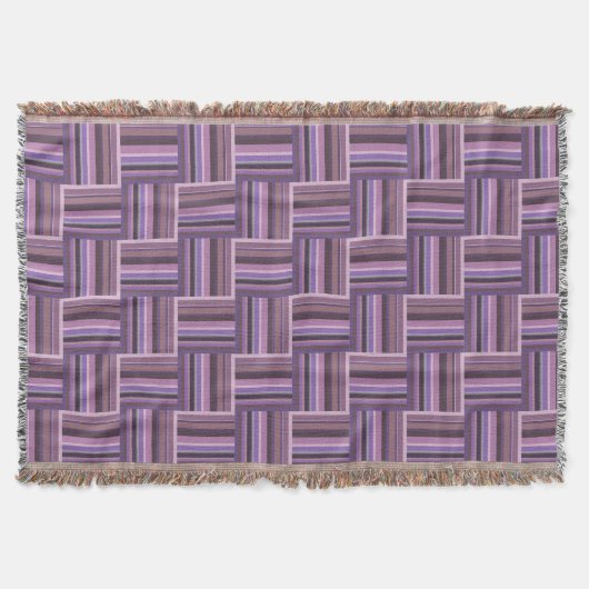 Mauve Streifen Webmuster Decke (Vorderseite)