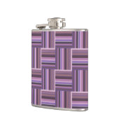 Mauve Streifen Webmuster Flachmann (Links)