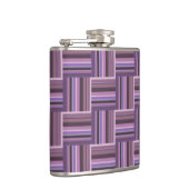 Mauve Streifen Webmuster Flachmann (Rechts)