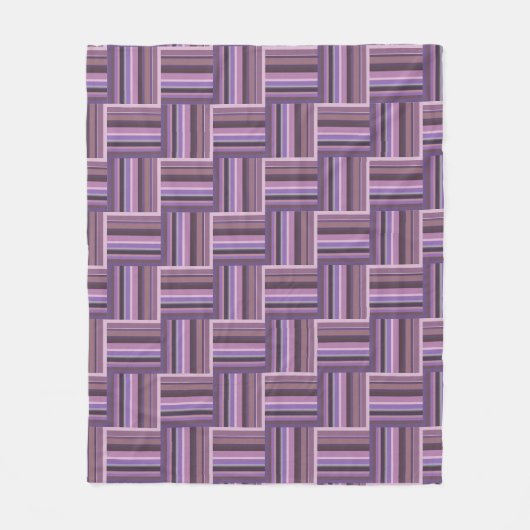 Mauve Streifen Webmuster Fleecedecke (Vorderseite)