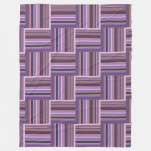 Mauve Streifen Webmuster Fleecedecke