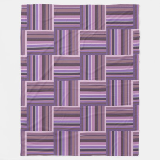 Mauve Streifen Webmuster Fleecedecke (Vorderseite)