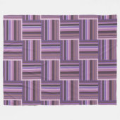 Mauve Streifen Webmuster Fleecedecke (Vorderseite (Horizontal))