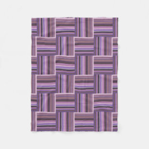 Mauve Streifen Webmuster Fleecedecke